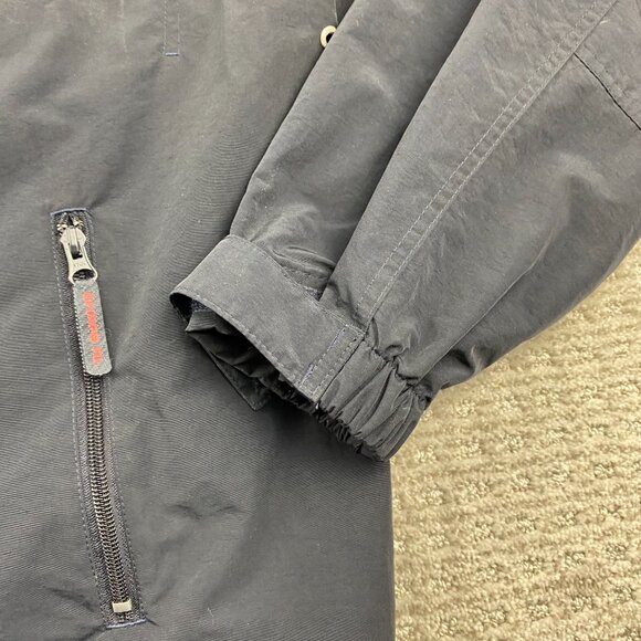 Vintage CHAPS Ralph Lauren Windbreaker Jacket Men Large L Navy Blue Stow Hoodie - Picture 4 of 11